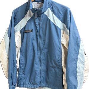 Columbia Women’s Blue and White Windbreaker Jacket